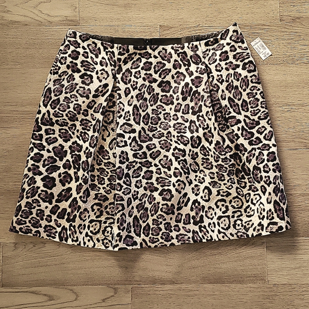 Roz & Ali Leopard Print Skirt 18 XL NWT